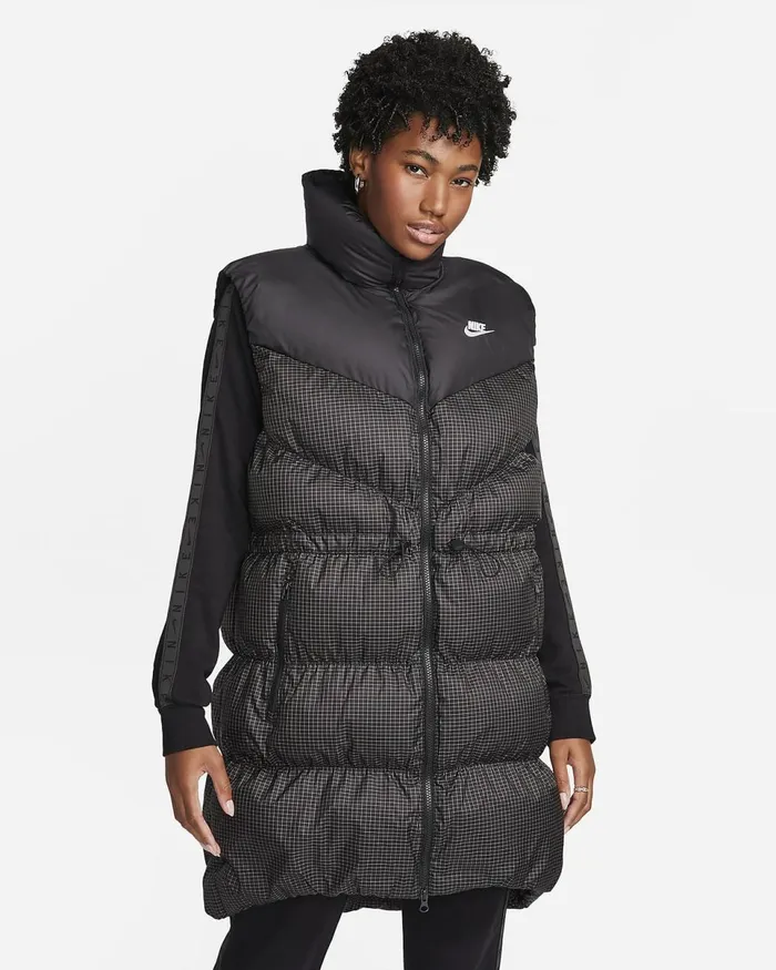 Women Sportswear Windpuffer Blackwhite Nike Jackets