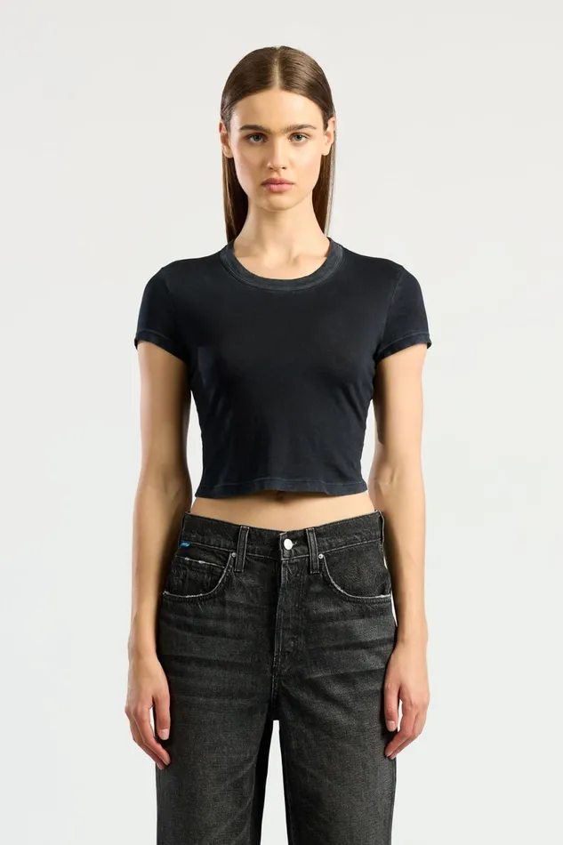 Women Standard Baby Tee Vintage Black COTTON CITIZEN Tees