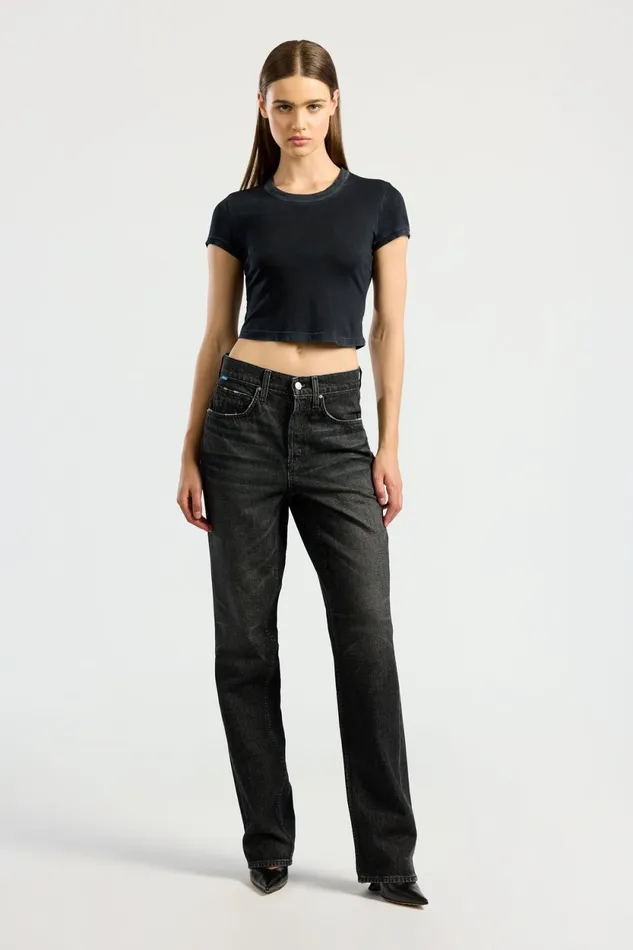 Women Standard Baby Tee Vintage Black COTTON CITIZEN Tees Women Standard Baby Tee Vintage Black COTTON CITIZEN Tees