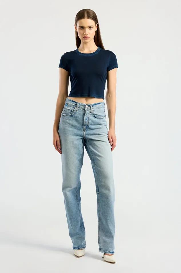 Women Standard Baby Tee Vintage Navy COTTON CITIZEN Tees Women Standard Baby Tee Vintage Navy COTTON CITIZEN Tees