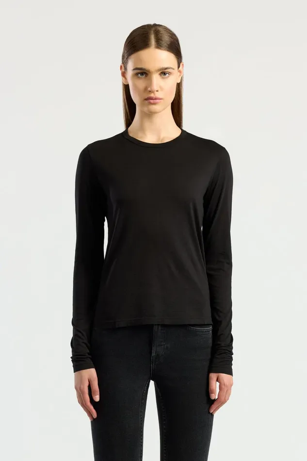 Women Standard Long Sleeve Shirt Jet Black COTTON CITIZEN Shirts