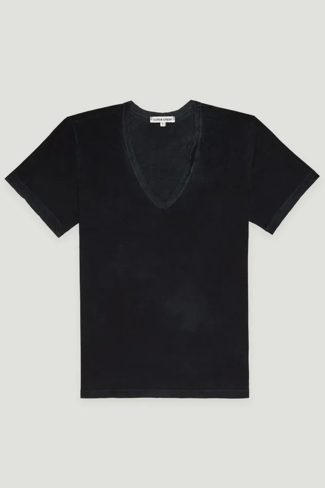 Women Standard VNeck Tee Vintage Black COTTON CITIZEN Tees Women Standard VNeck Tee Vintage Black COTTON CITIZEN Tees