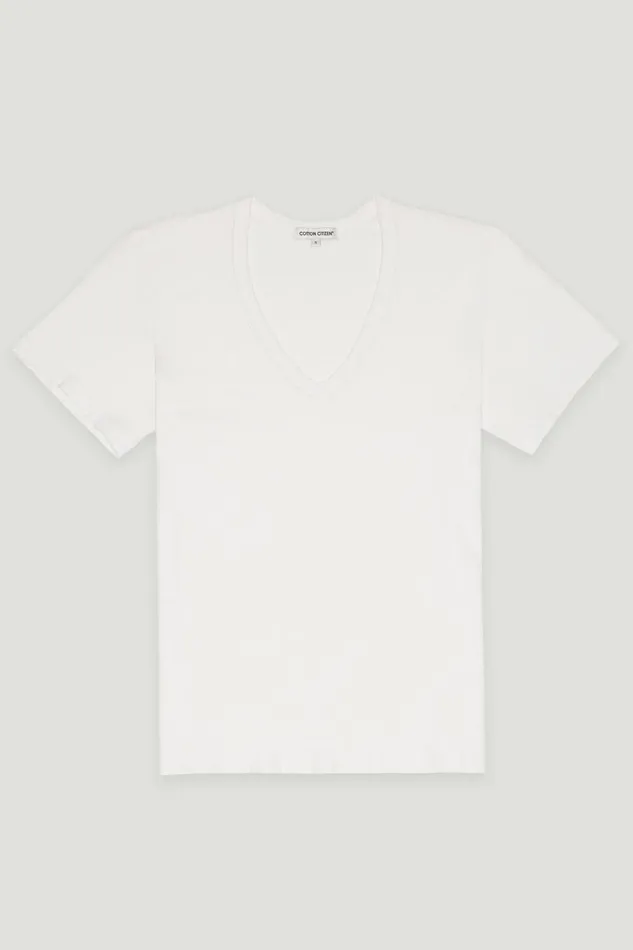 Women Standard VNeck Tee White COTTON CITIZEN Tees