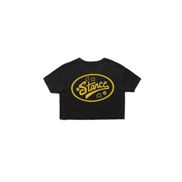 Women Star Power Crop TShirt Black Stance Crop Tops