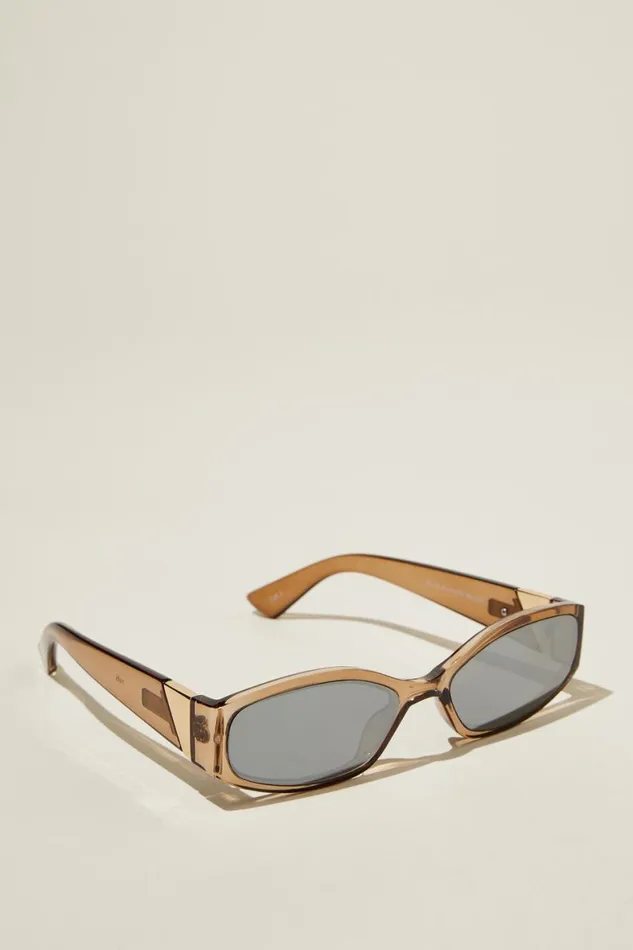 Women Sunglasses Cotton On Ellis Slimline Racer Crystal