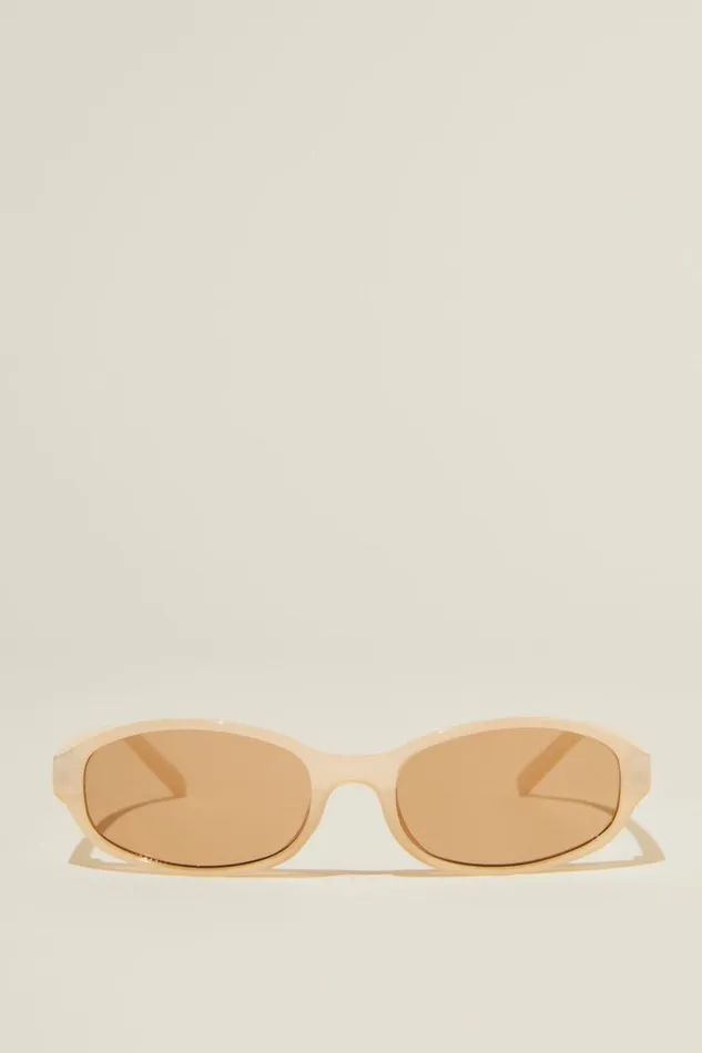 Women Sunglasses Cotton On Louie Racer Sunglasses Mid Taupebrown