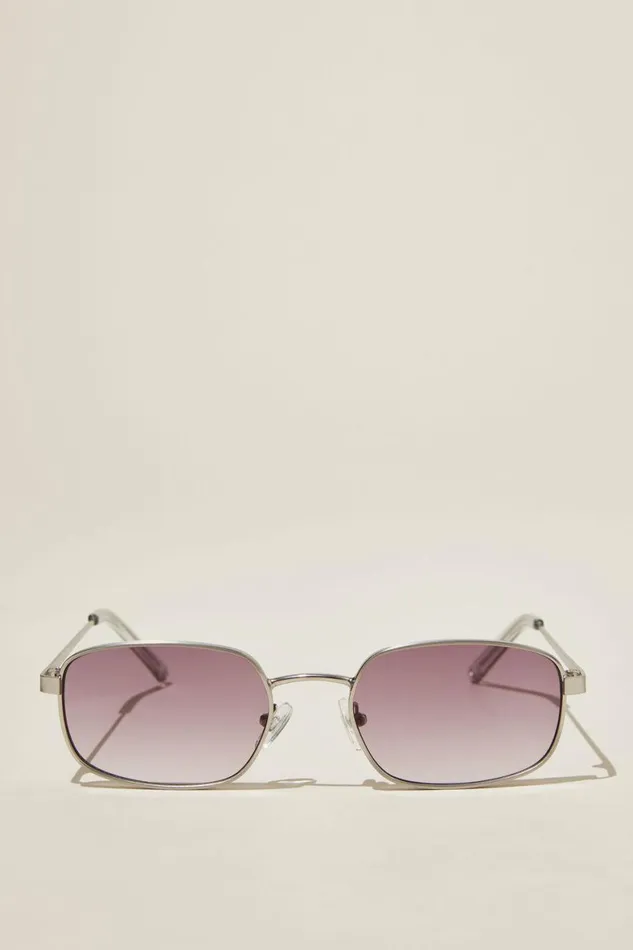 Women Sunglasses Cotton On Taylor Metal Sunglasses Silvermauve