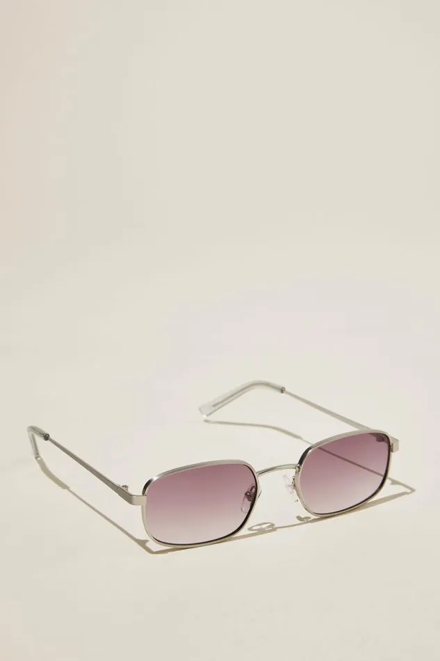 Women Sunglasses Cotton On Taylor Metal Sunglasses Silvermauve