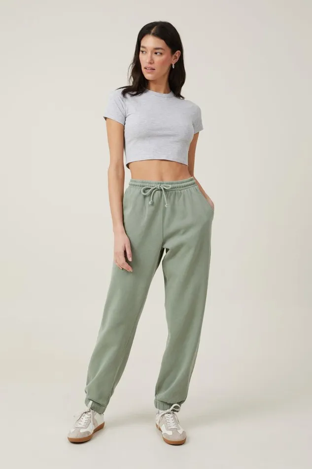 Women Sweats and Hoodies Cotton On Classic Washed Sweatpant Washed Sage