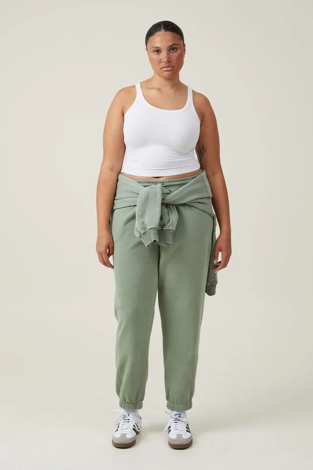 Women Sweats and Hoodies Cotton On Classic Washed Sweatpant Washed Sage