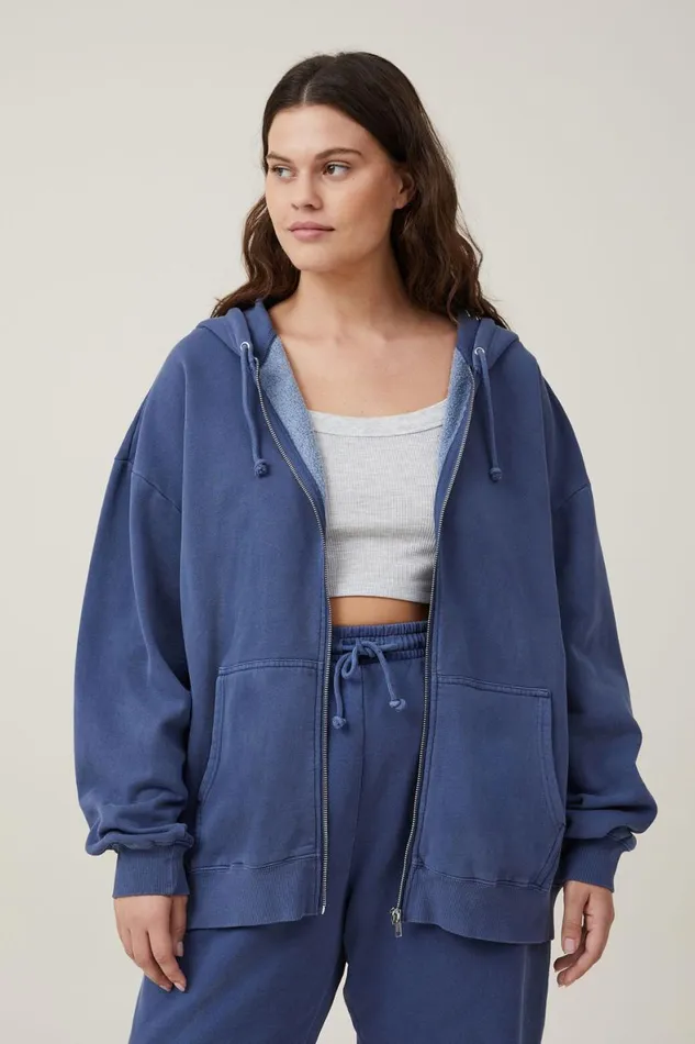 Women Sweats and Hoodies Cotton On Classic Washed ZipThrough Hoodie Washed Indigo Women Sweats and Hoodies Cotton On Classic Washed ZipThrough Hoodie Washed Indigo
