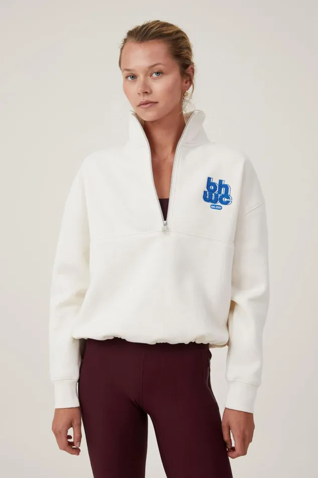 Women Sweats and Hoodies Cotton On Plush Essential Graphic Half Zip Jumper Coconut Milkbhwc Daphne Women Sweats and Hoodies Cotton On Plush Essential Graphic Half Zip Jumper Coconut Milkbhwc Daphne