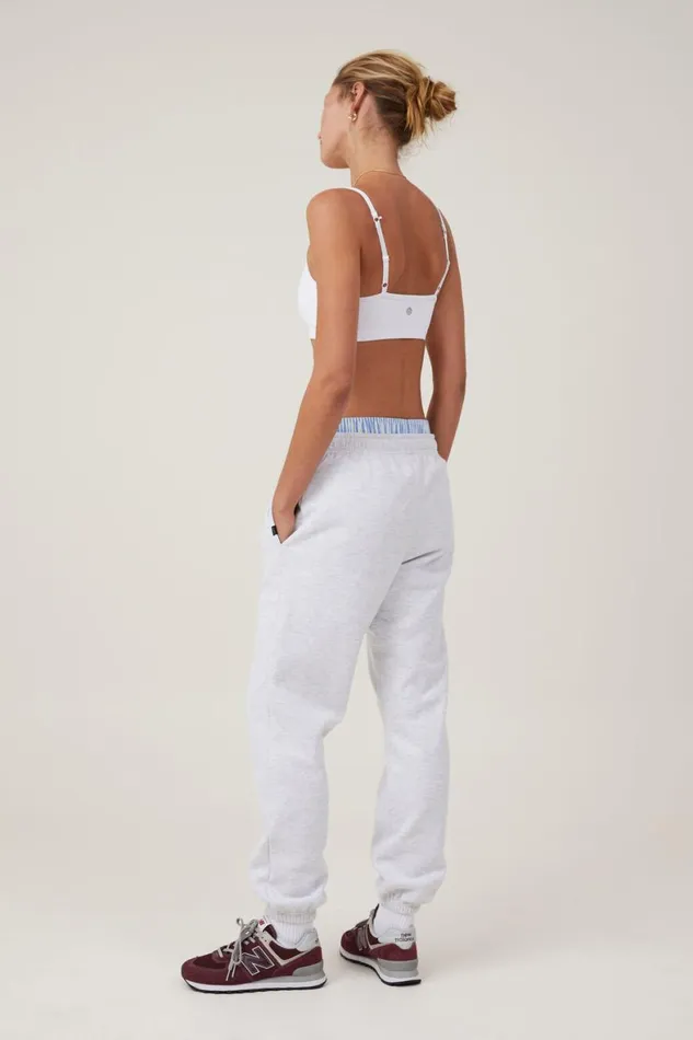 Women Sweats and Hoodies Cotton On Plush Essential Gym Sweatpant Cloudy Grey Marle