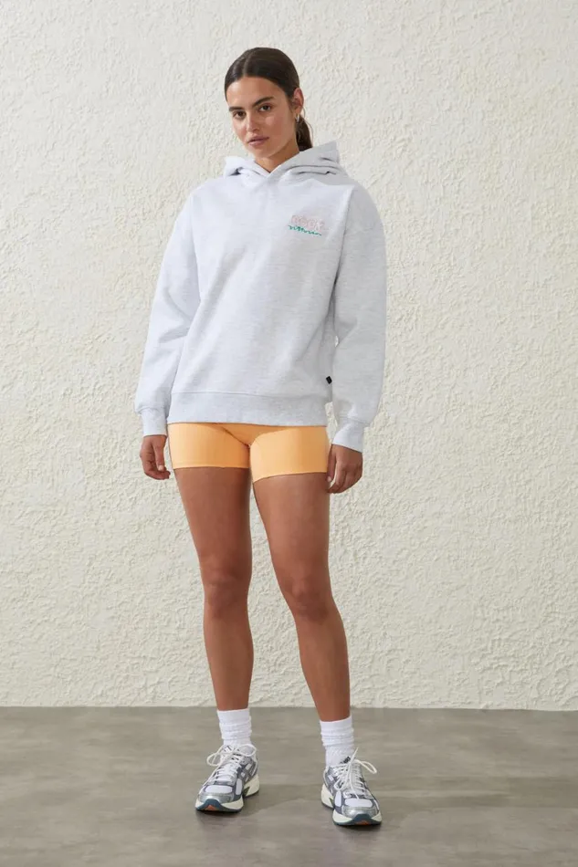 Women Sweats and Hoodies Cotton On Plush Premium Hoodie Cloudy Grey Marlelcn Amber Vittoria