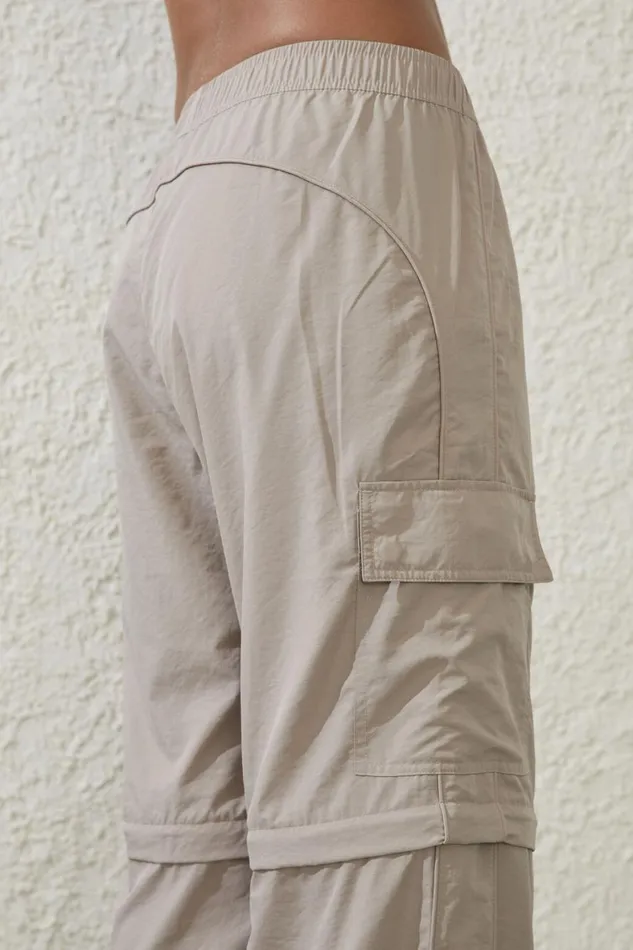 Women Sweats and Hoodies Cotton On Woven Zip Off Cargo Pant White Pepper