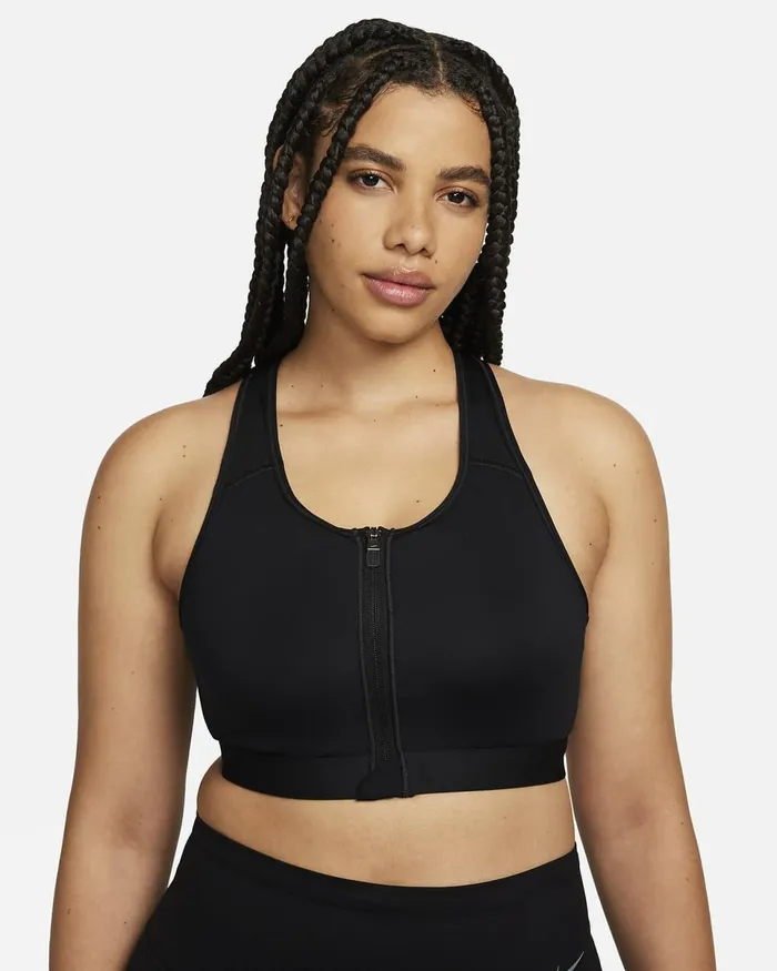 Women Swoosh Blackblackwhite Nike Sports Bras