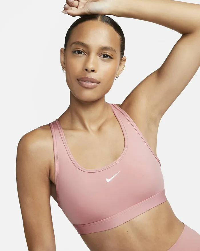 Women Swoosh Light Support Red Stardustwhite Nike Sports Bras