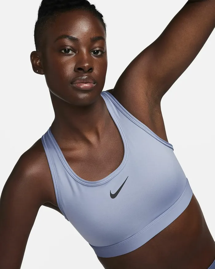 Women Swoosh Medium Support Ashen Slateblack Nike Matching Sets