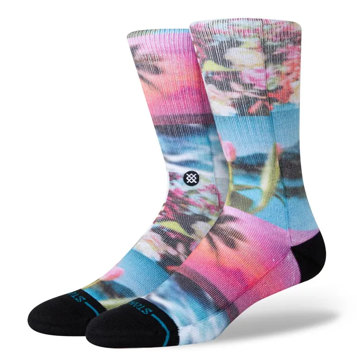 Women Take A Picture Poly Crew Socks Floral Stance Crew