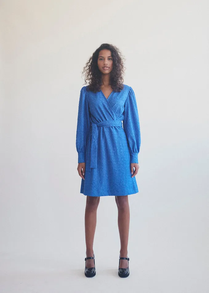 Women TalissaMD Wrap Dress Bright Ocean Modstrm Dresses