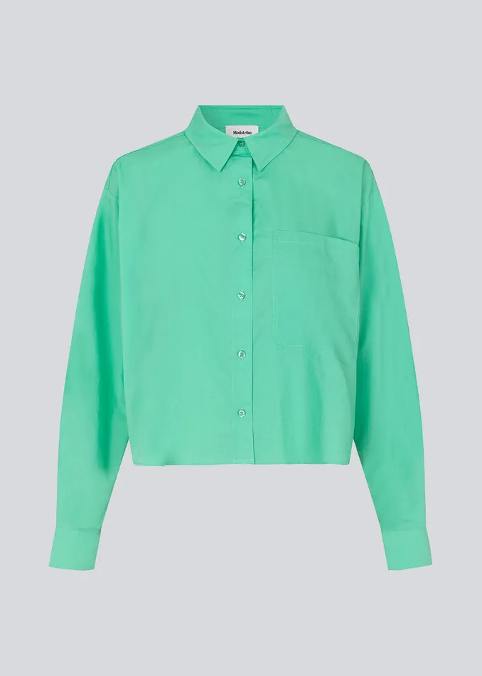 Women TapirMD Cropped Shirt Calm Jade Modstrm Shirts