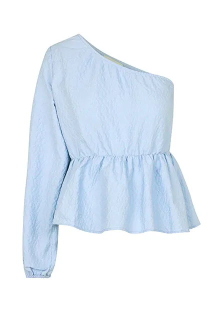 Women TelmaMD One Shoulder Top Celestial Blue Modstrm Tops