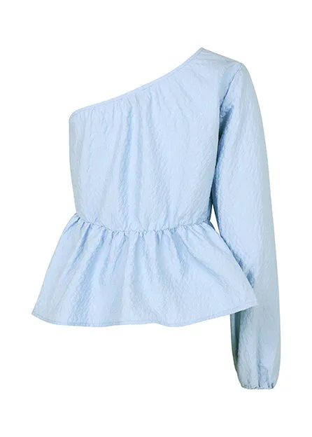 Women TelmaMD One Shoulder Top Celestial Blue Modstrm Tops