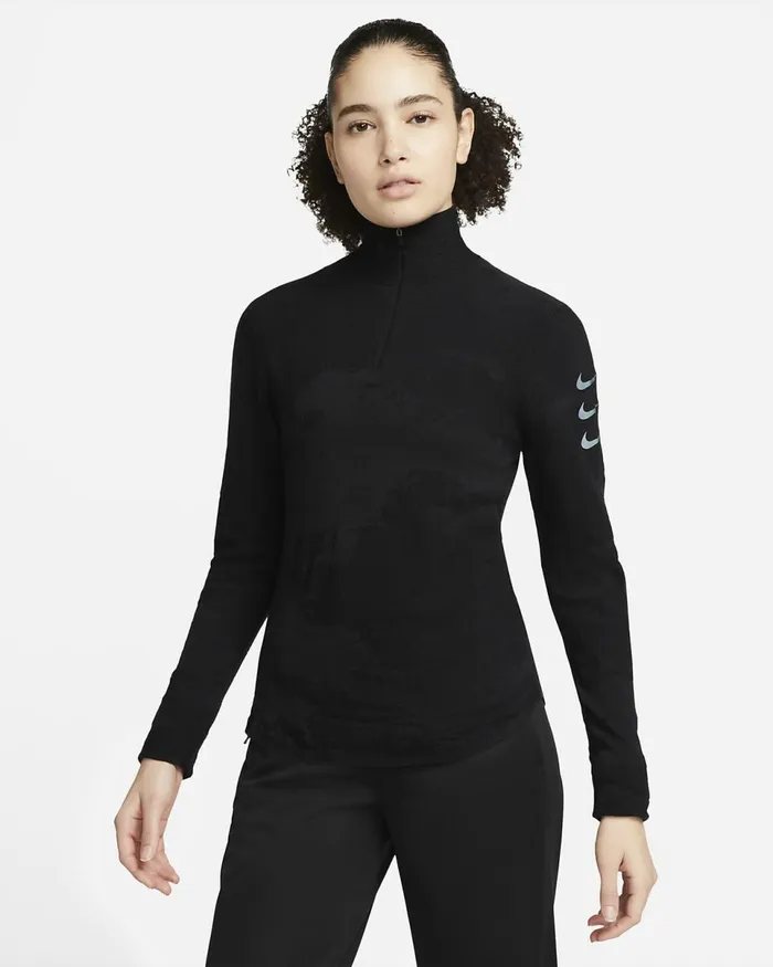 Women ThermaFit Adv Run Division Blackblack Nike Tops And TShirts