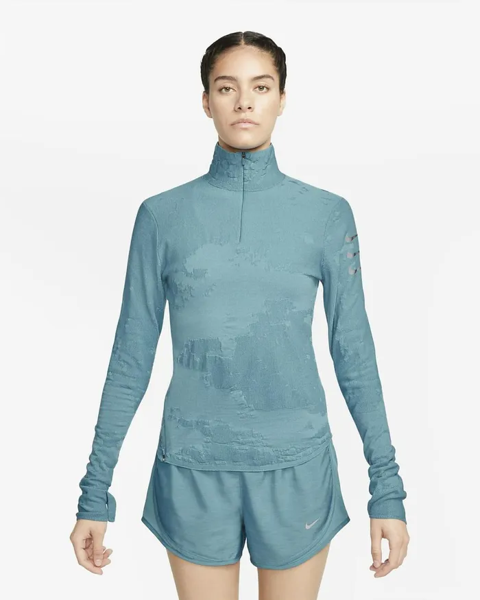 Women ThermaFit Adv Run Division Noise Aquablack Nike Tops And TShirts