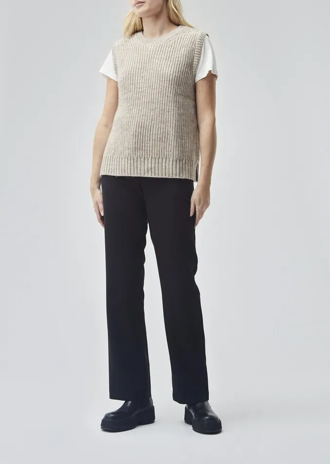 Women Timme Vest Beige Melange Modstrm Vests