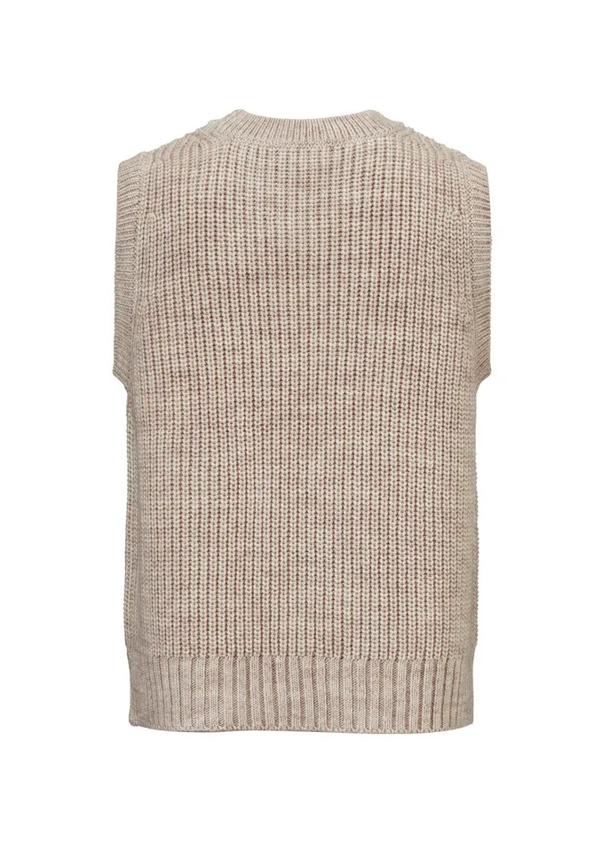Women Timme Vest Beige Melange Modstrm Vests Women Timme Vest Beige Melange Modstrm Vests