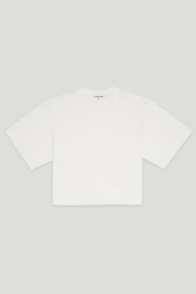 Women Tokyo Crop Tee White COTTON CITIZEN Tees Women Tokyo Crop Tee White COTTON CITIZEN Tees