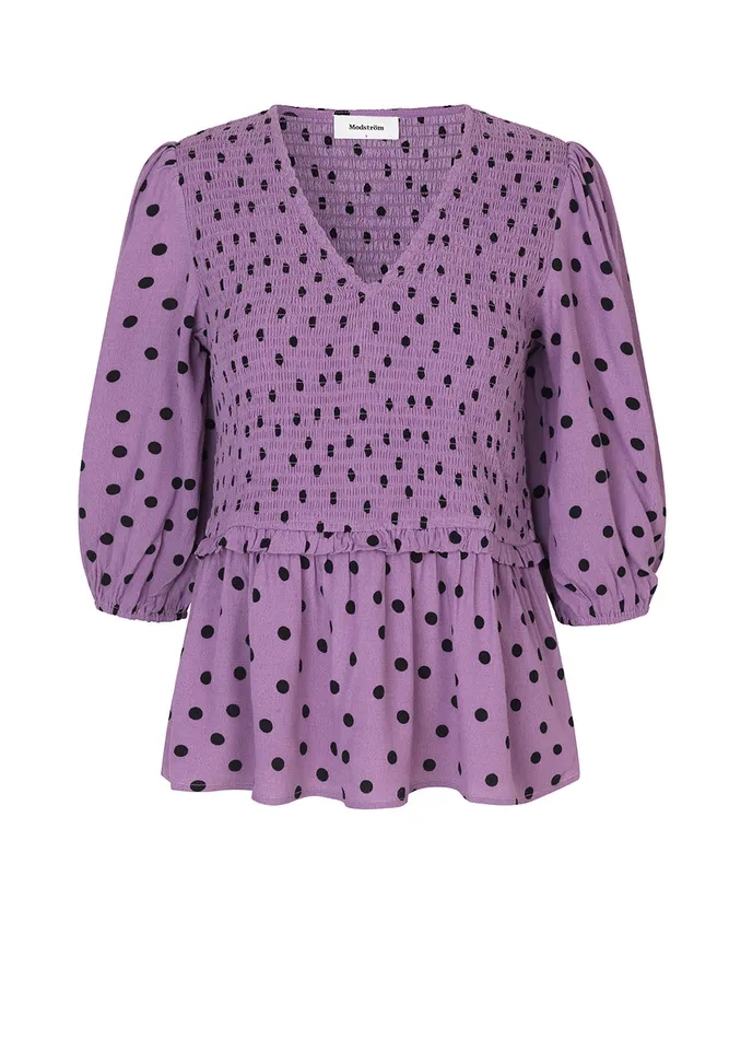 Women Tomme Print Top Bold Dot Valerian Modstrm Tops