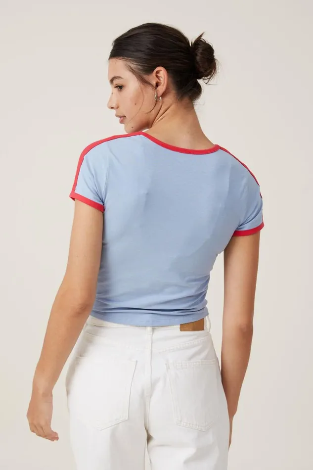 Women Tops Cotton On Billi Crew Neck Tee Breezy Blue