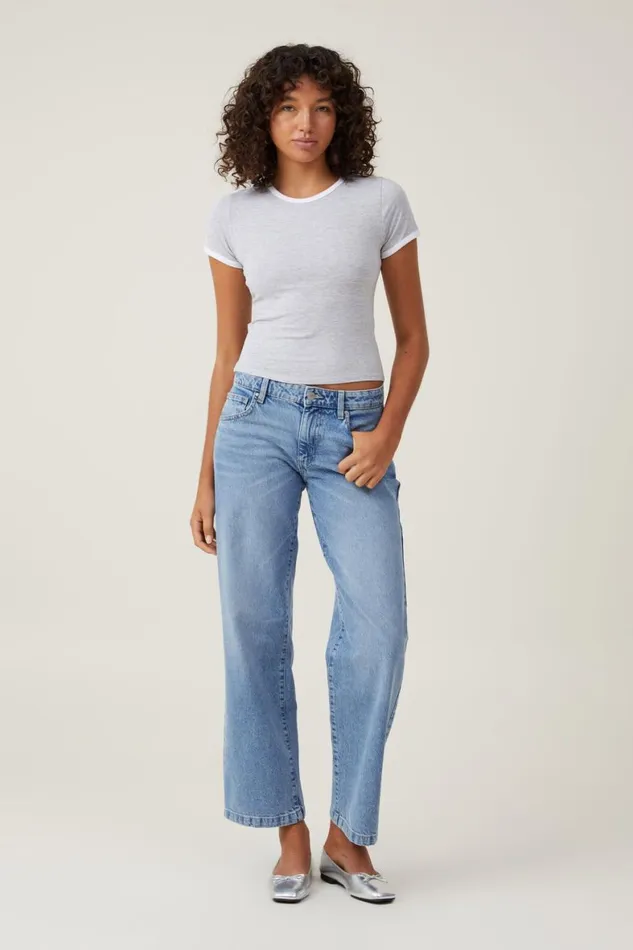 Women Tops Cotton On Billi Crew Neck Tee Grey Marle