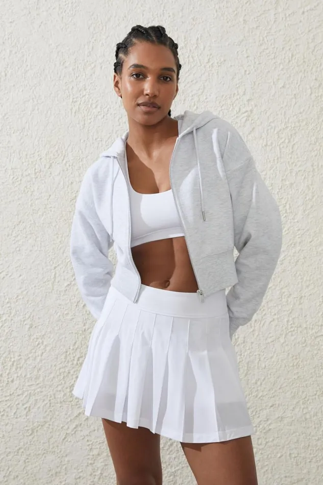Women Tops Cotton On Plush Essential Cropped Zip Through Core Cloudy Grey Marle Women Tops Cotton On Plush Essential Cropped Zip Through Core Cloudy Grey Marle
