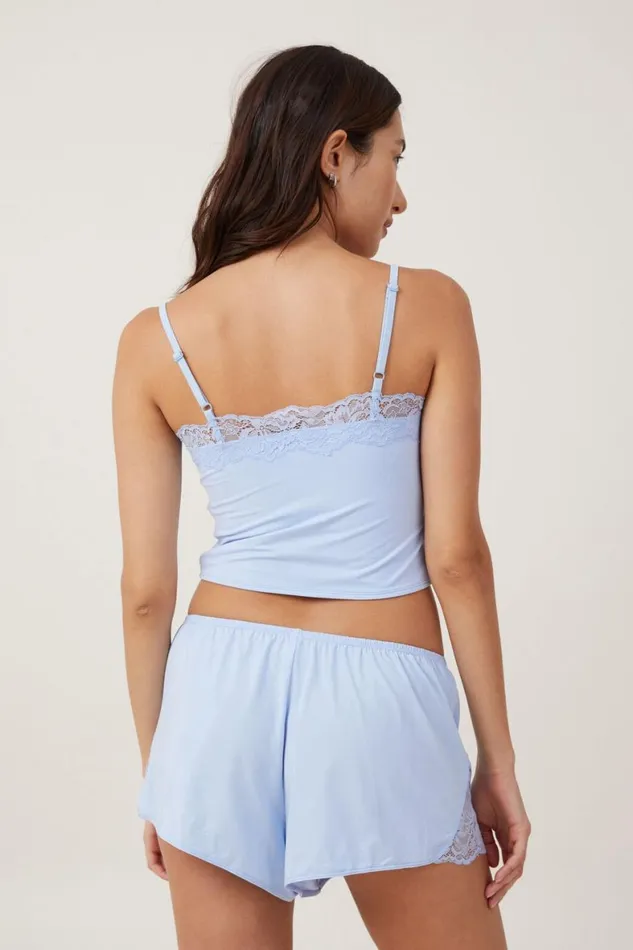 Women Tops Cotton On Soft Lounge Lace Trim Cami Wind Surfer