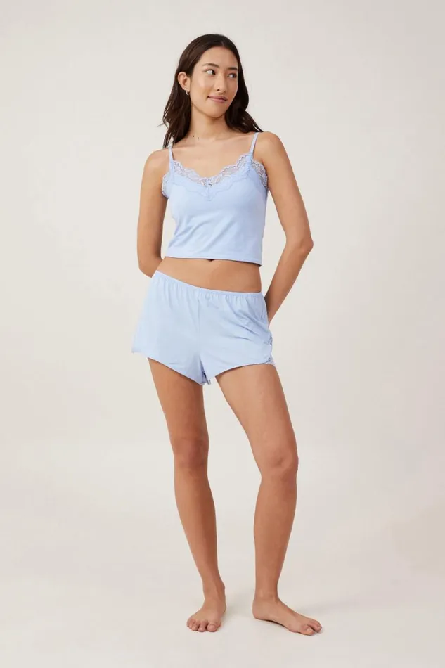 Women Tops Cotton On Soft Lounge Lace Trim Cami Wind Surfer