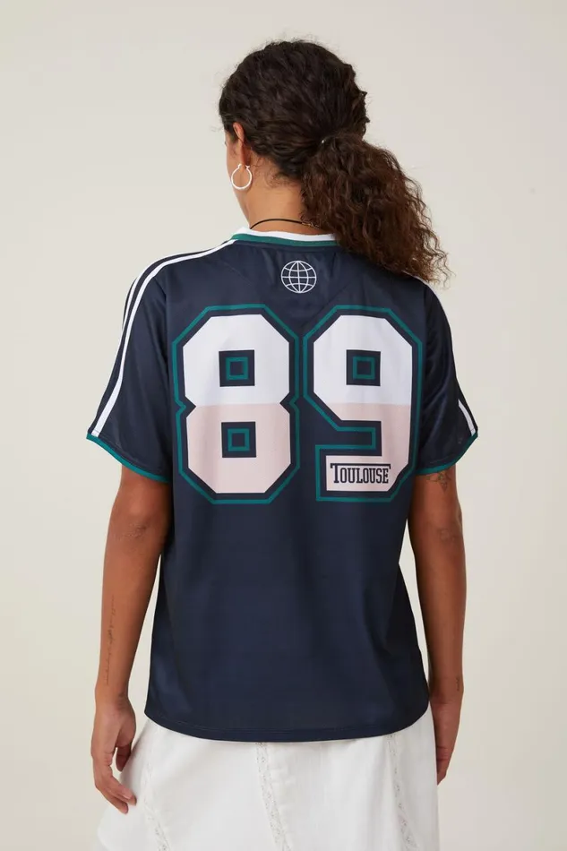 Women Tops Cotton On Sporty Graphic Tee 89ink Navy