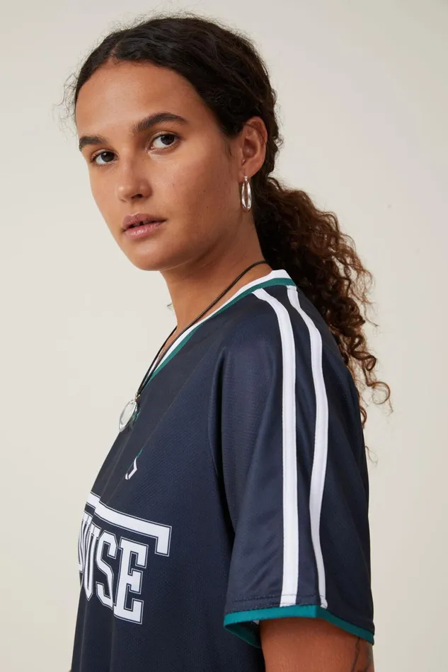 Women Tops Cotton On Sporty Graphic Tee 89ink Navy