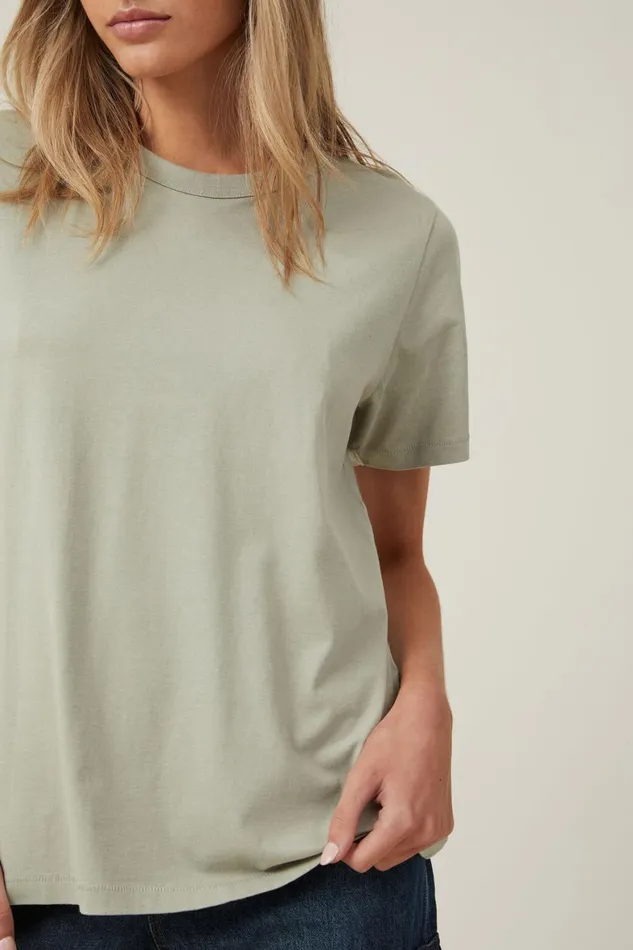 Women Tops Cotton On The Classic Organic Tee Desert Sage