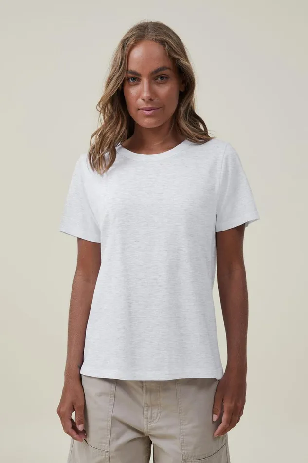 Women Tops Cotton On The Classic Organic Tee Light Grey Marle