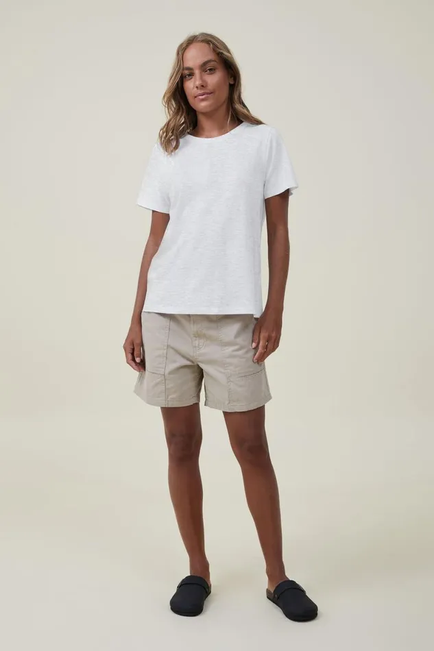 Women Tops Cotton On The Classic Organic Tee Light Grey Marle