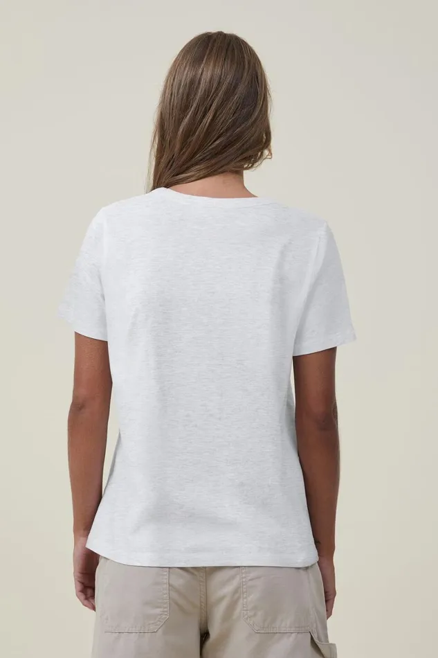 Women Tops Cotton On The Classic Organic Tee Light Grey Marle