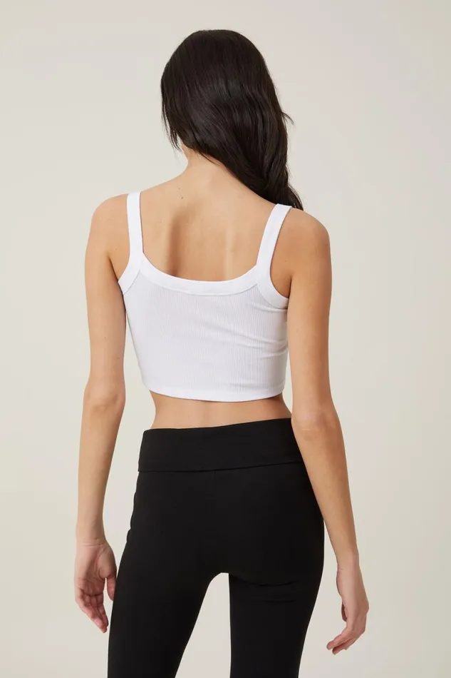 Women Tops Cotton On Willa Waffle Cami White