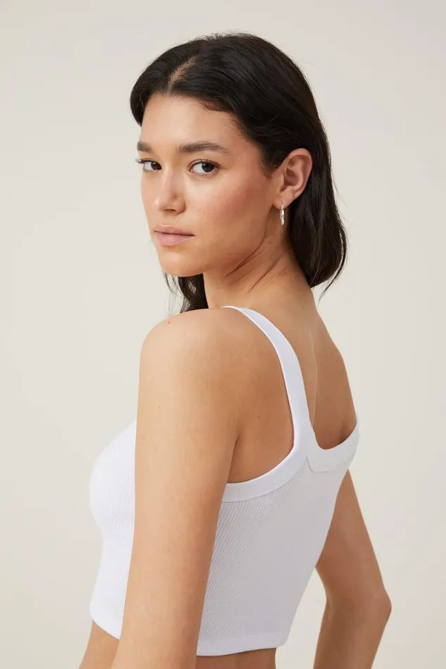 Women Tops Cotton On Willa Waffle Cami White