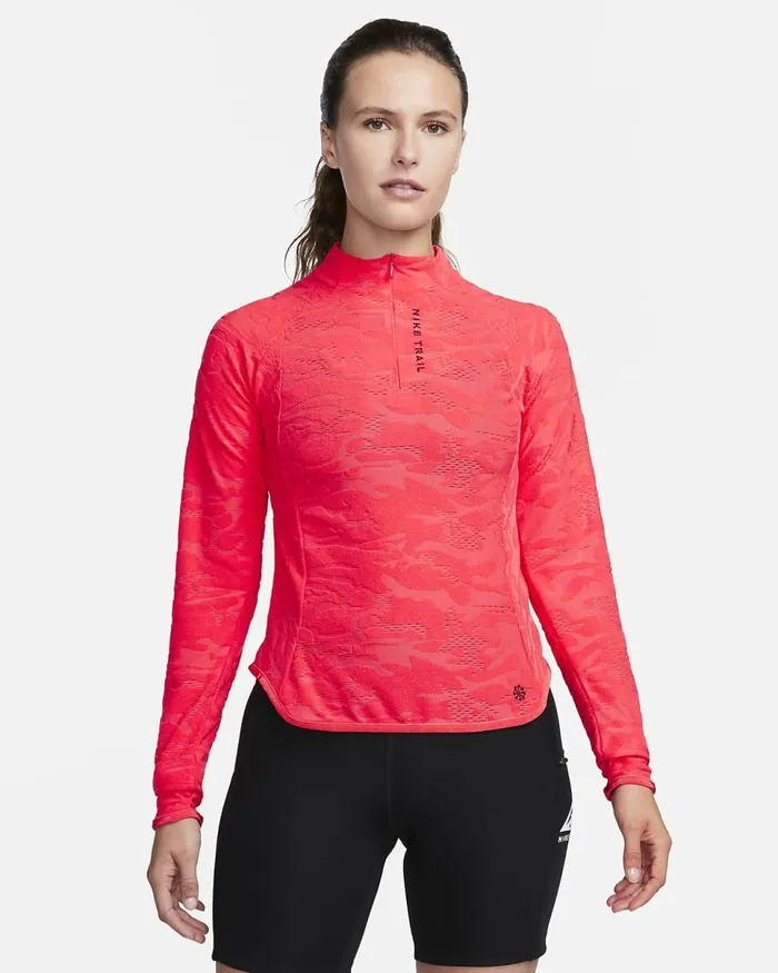Women Trail Ember Glowburgundy Crush Nike Tops And TShirts
