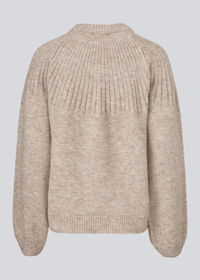 Women Truce Oneck Beige Melange Modstrm Blouses and Knitwear Women Truce Oneck Beige Melange Modstrm Blouses and Knitwear