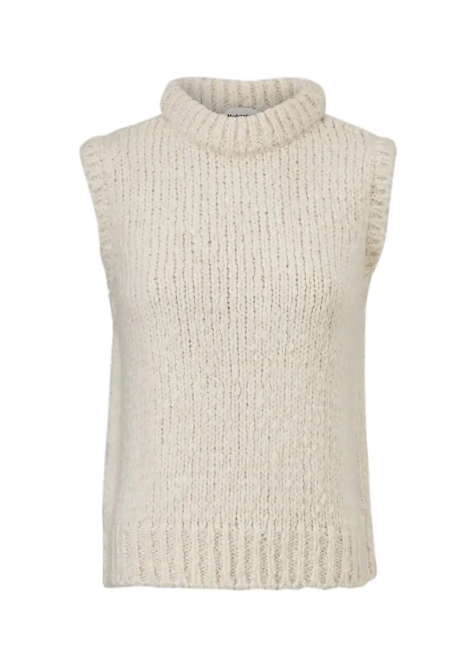 Women Valentia Vest Off White Modstrm Blouses and Knitwear Women Valentia Vest Off White Modstrm Blouses and Knitwear
