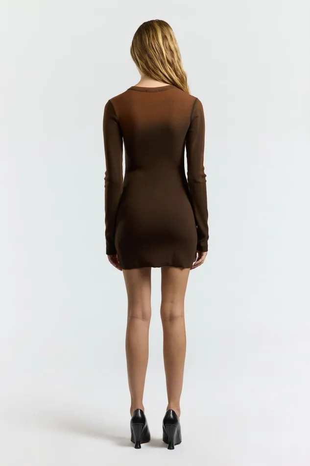 Women Verona Crew Mini Dress Chestnut Cast COTTON CITIZEN Dresses